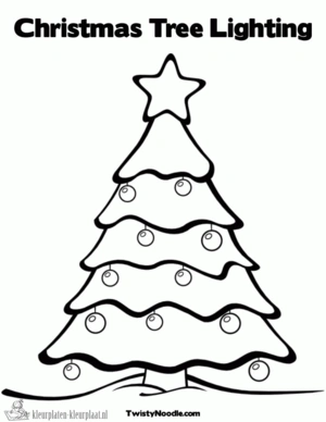 Kerstboom 14 kleurplaat