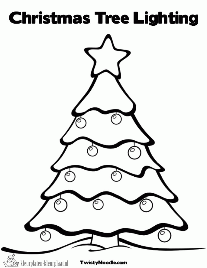 Kerstboom 14 kleurplaat