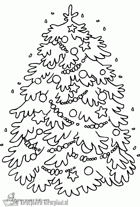 Kerstboom 15 kleurplaat