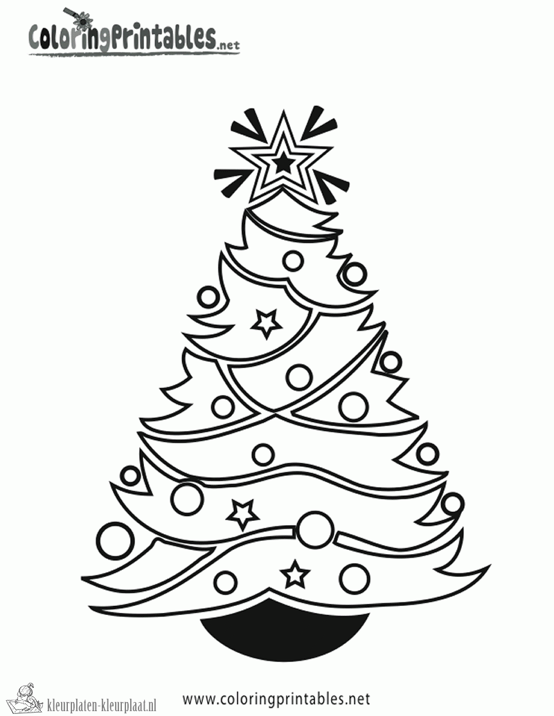 Kerstboom 24 kleurplaat