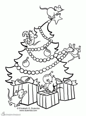 Kerstboom 8 kleurplaat