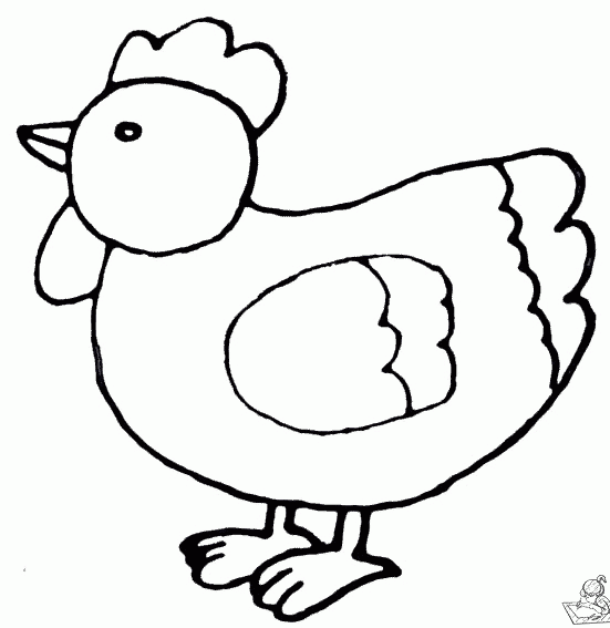 Kip 1 kleurplaat