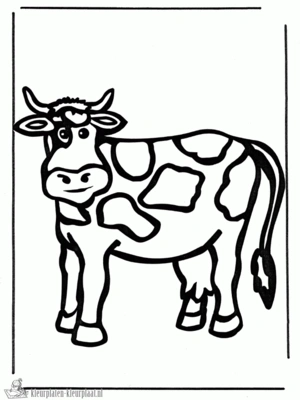 Koe 10 kleurplaat