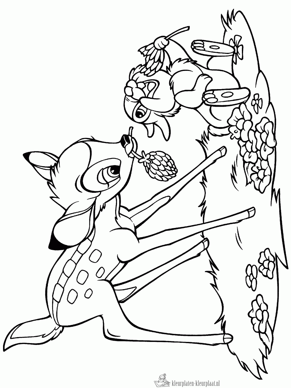 Konijn 14 kleurplaat