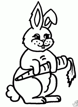 Konijn 16 kleurplaat