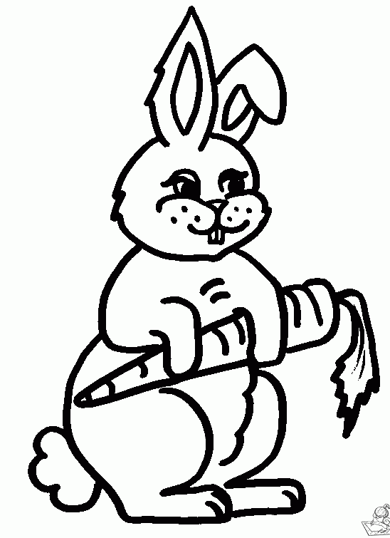 Konijn 16 kleurplaat