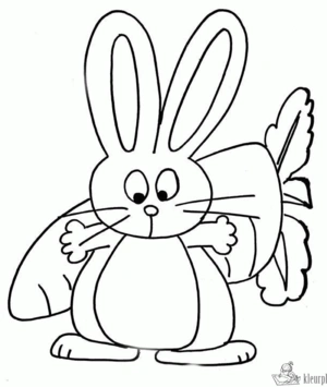 Konijn 17 kleurplaat