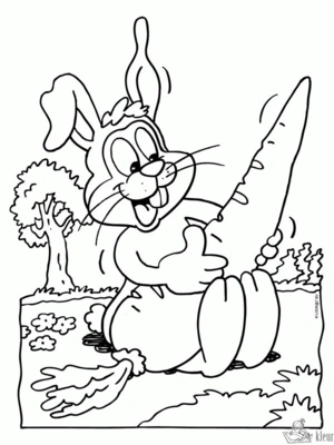 Konijn 18 kleurplaat