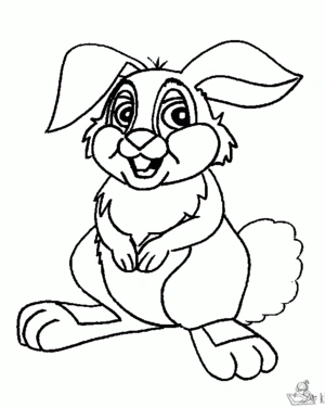 Konijn 19 kleurplaat