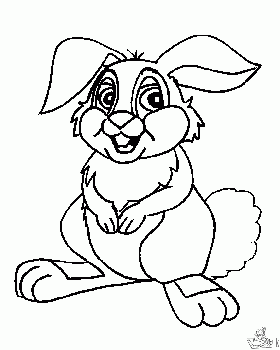 Konijn 19 kleurplaat