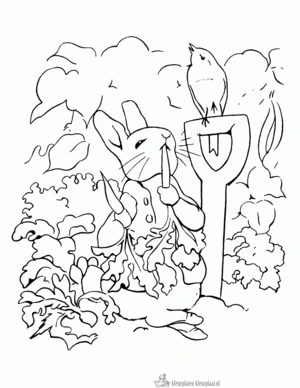 Konijn 27 kleurplaat