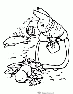Konijn 28 kleurplaat