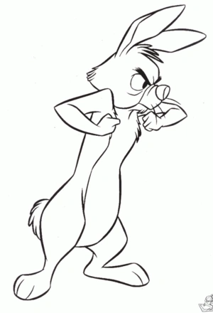 Konijn 54 kleurplaat