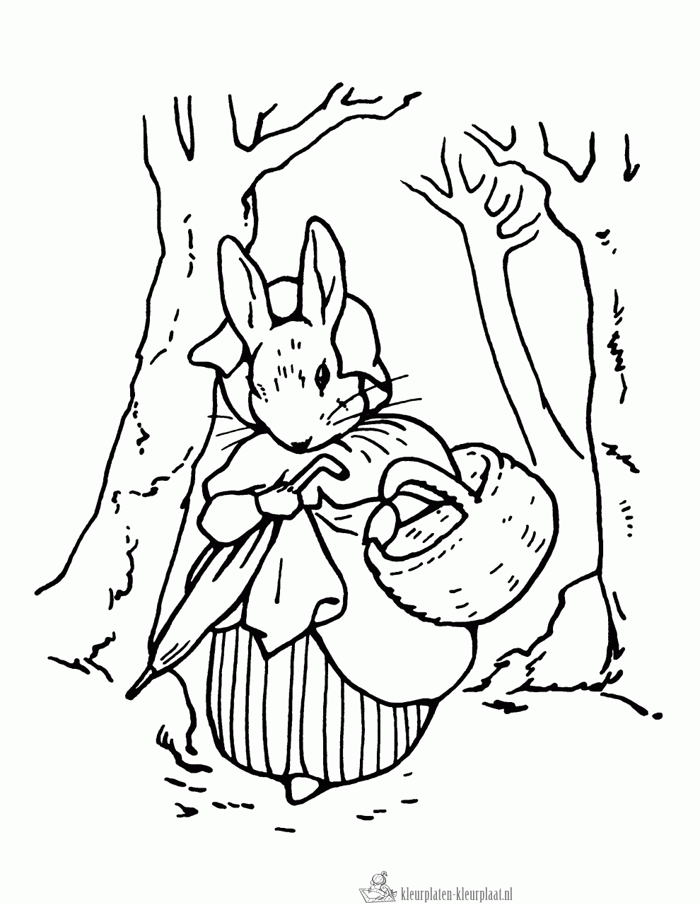 Konijn 56 kleurplaat
