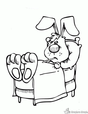 Konijn 66 kleurplaat