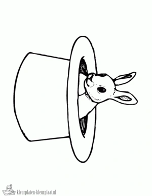Konijn 8 kleurplaat