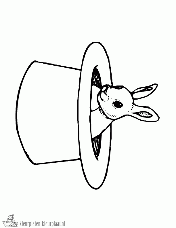 Konijn 8 kleurplaat