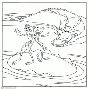 Krokodil 17 kleurplaat