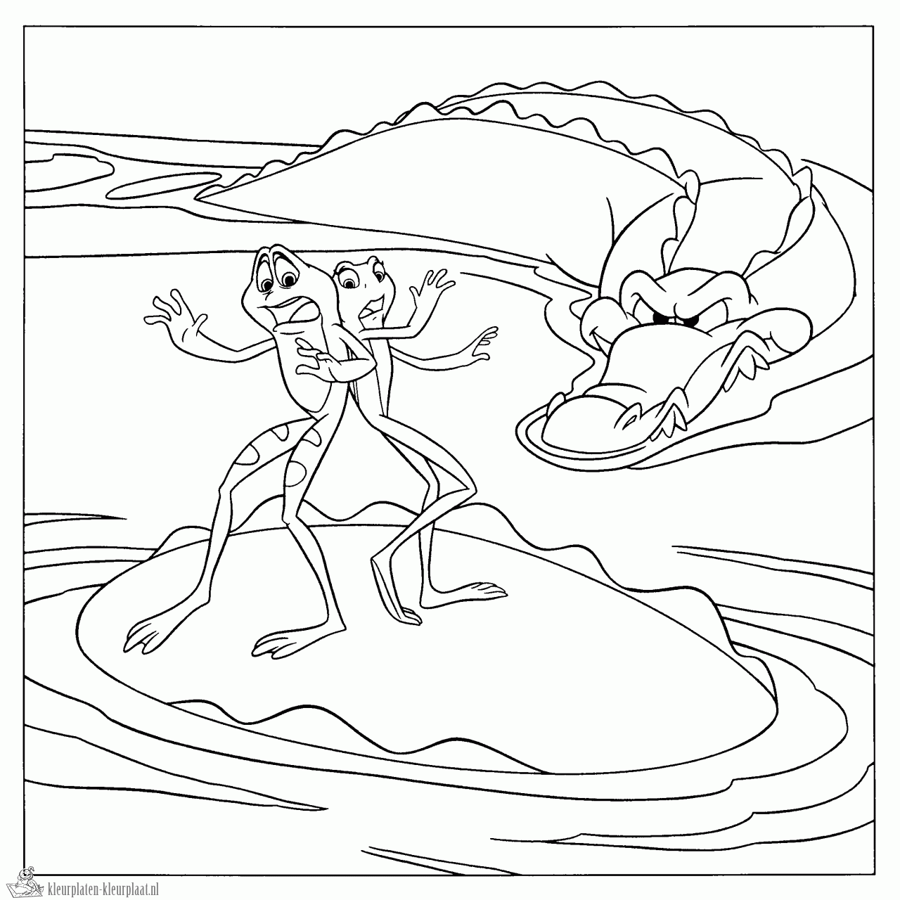 Krokodil 17 kleurplaat