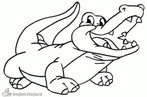 Krokodil 18 kleurplaat