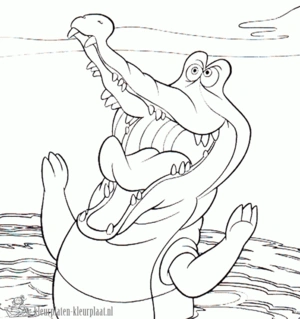 Krokodil 25 kleurplaat