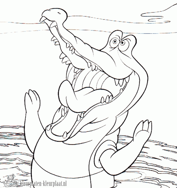 Krokodil 25 kleurplaat