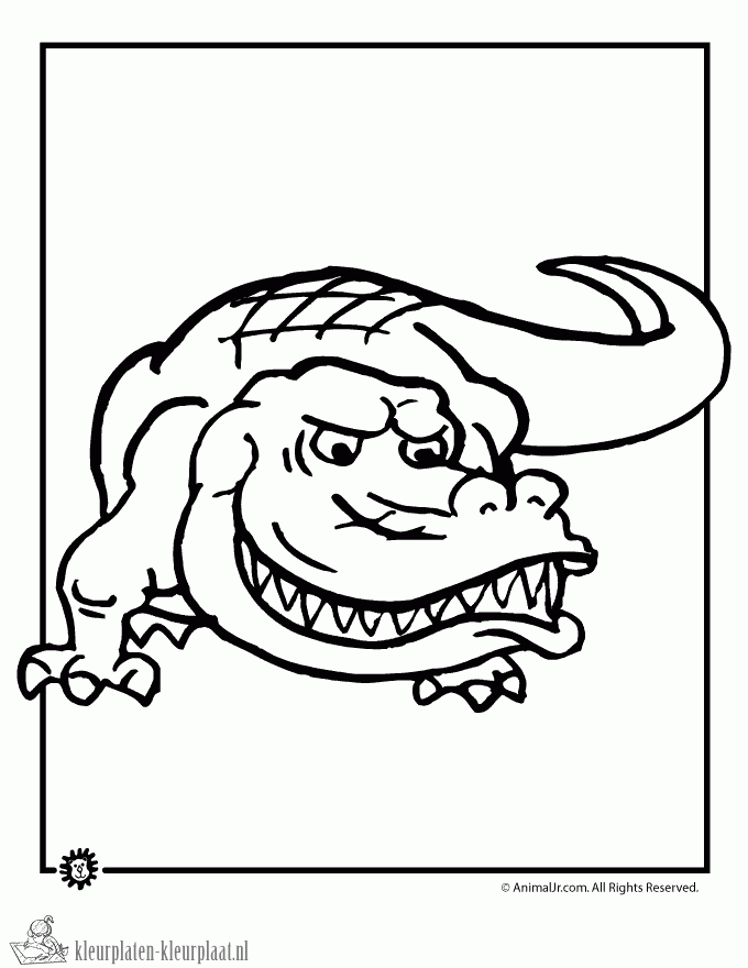 Krokodil 43 kleurplaat