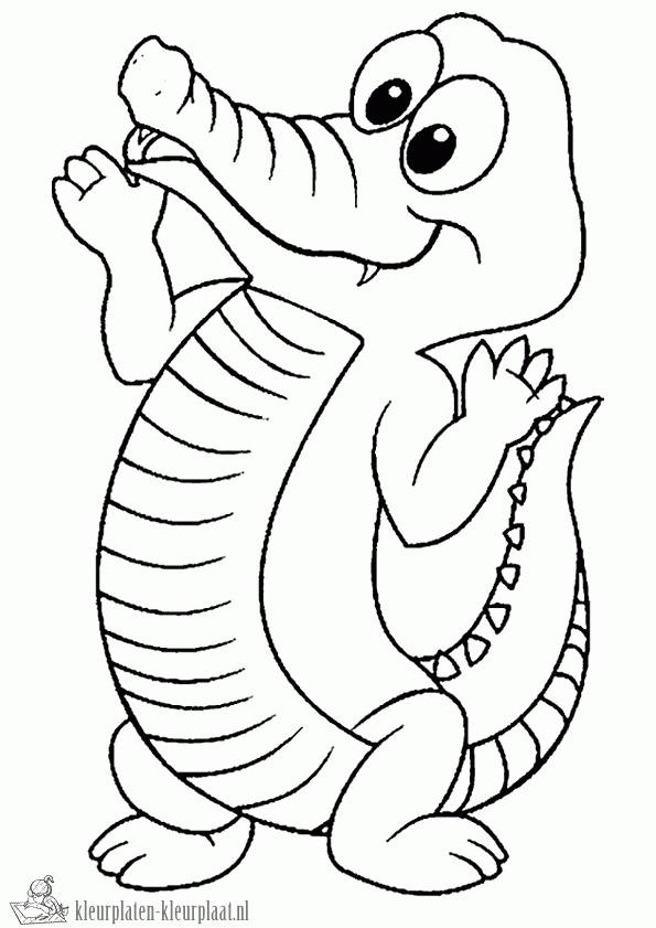 Krokodil 9 kleurplaat