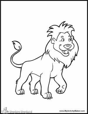 Leeuw 16 kleurplaat
