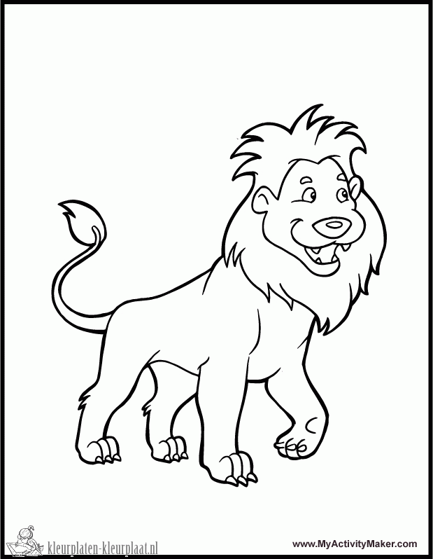 Leeuw 16 kleurplaat