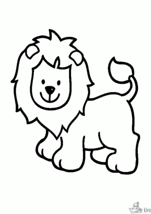 Leeuw 19 kleurplaat