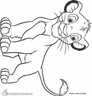 Leeuw 2 kleurplaat