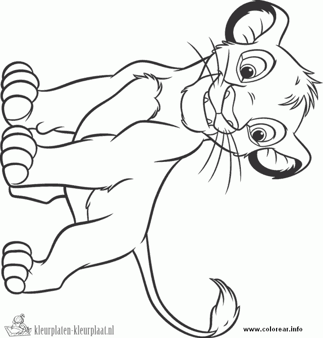 Leeuw 2 kleurplaat