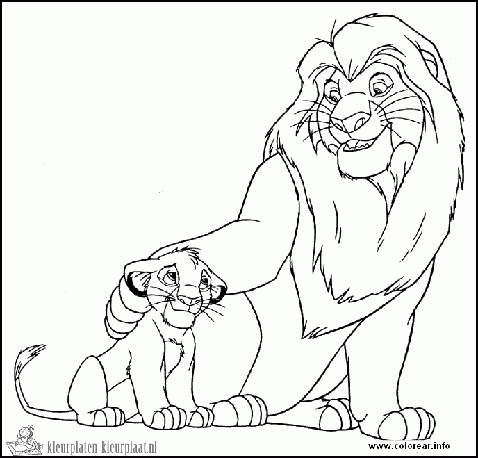 Leeuw 23 kleurplaat