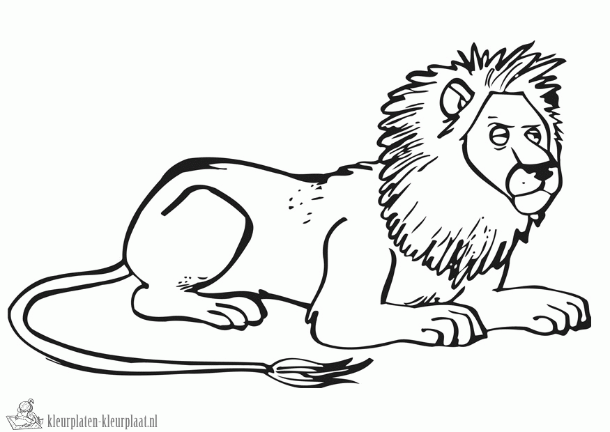 Leeuw 53 kleurplaat