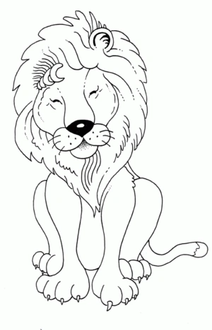 Leeuw 57 kleurplaat