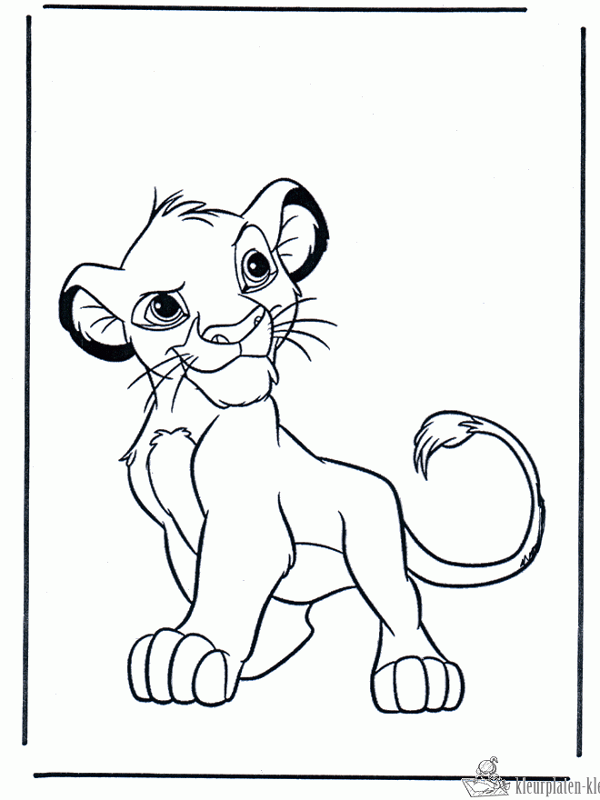 Leeuw 7 kleurplaat