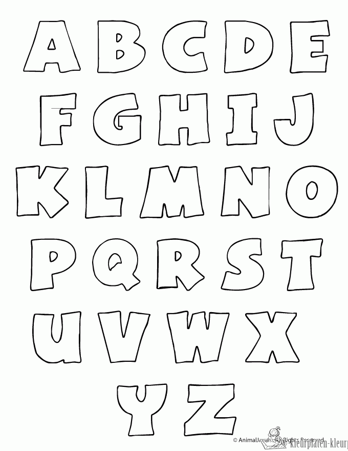 Letters 10 kleurplaat