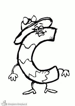 Letters 16 kleurplaat