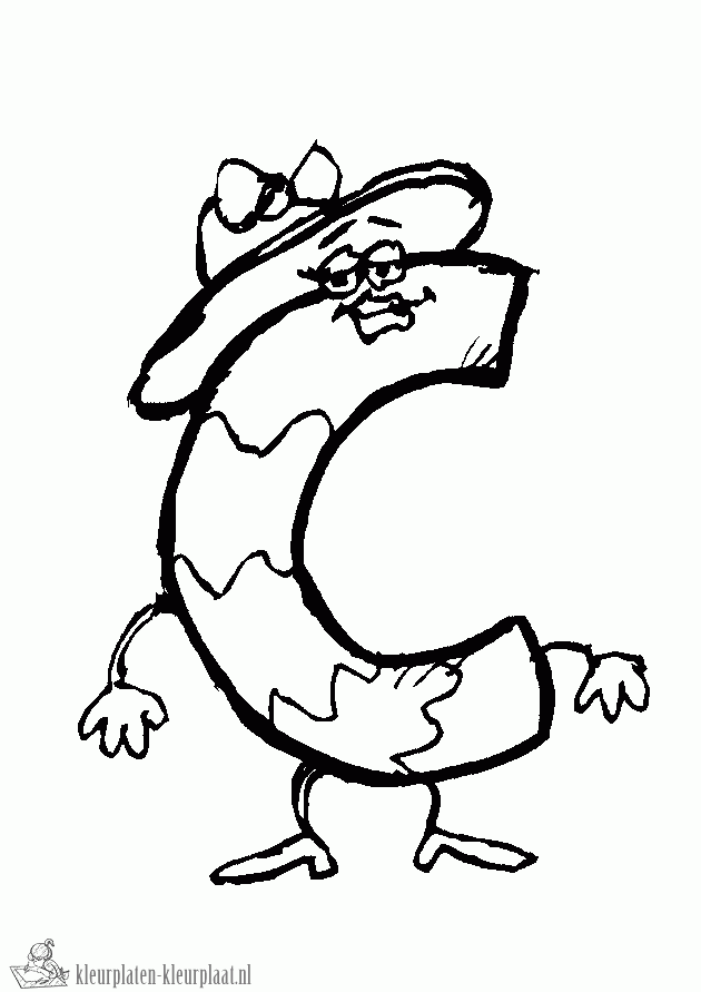 Letters 16 kleurplaat