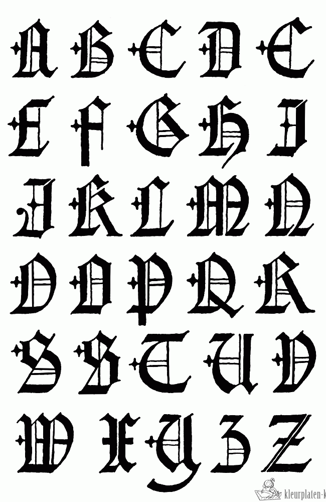 Letters 17 kleurplaat