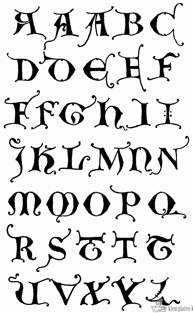 Letters 18 kleurplaat