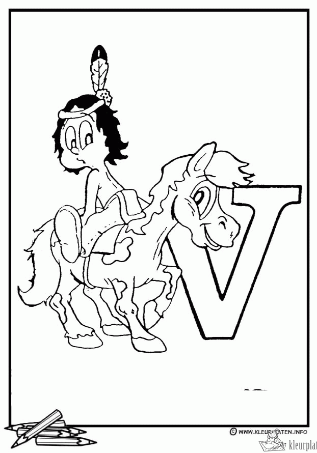 Letters 24 kleurplaat