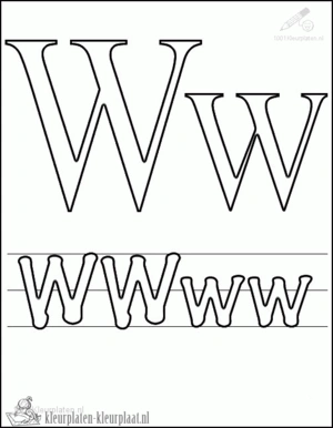 Letters 34 kleurplaat