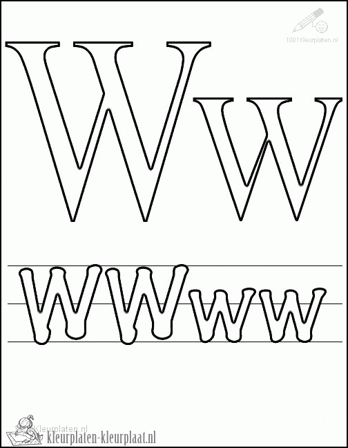 Letters 34 kleurplaat