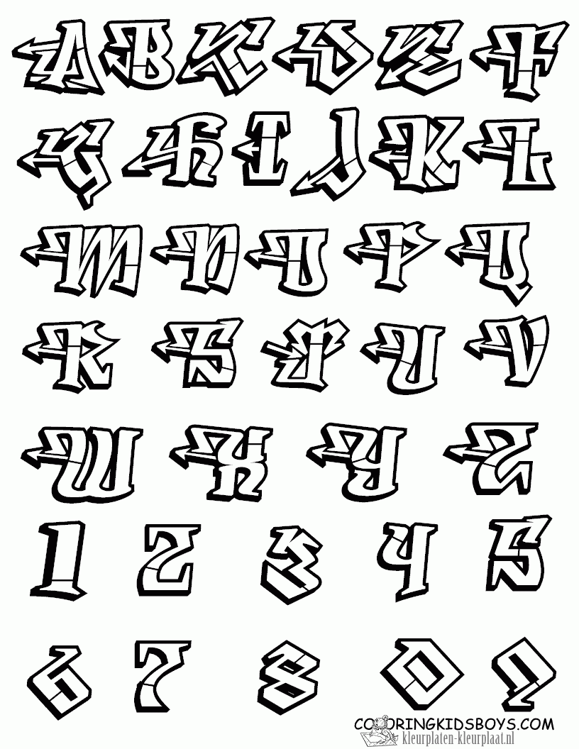 Letters 5 kleurplaat