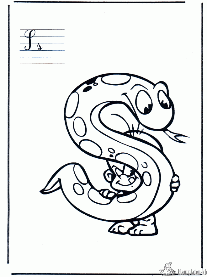 Letters 9 kleurplaat