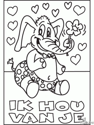 Liefde 10 kleurplaat