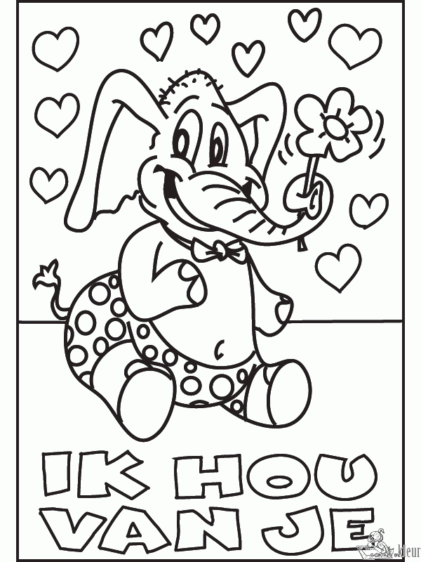 Liefde 10 kleurplaat