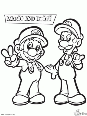 Mario 16 kleurplaat